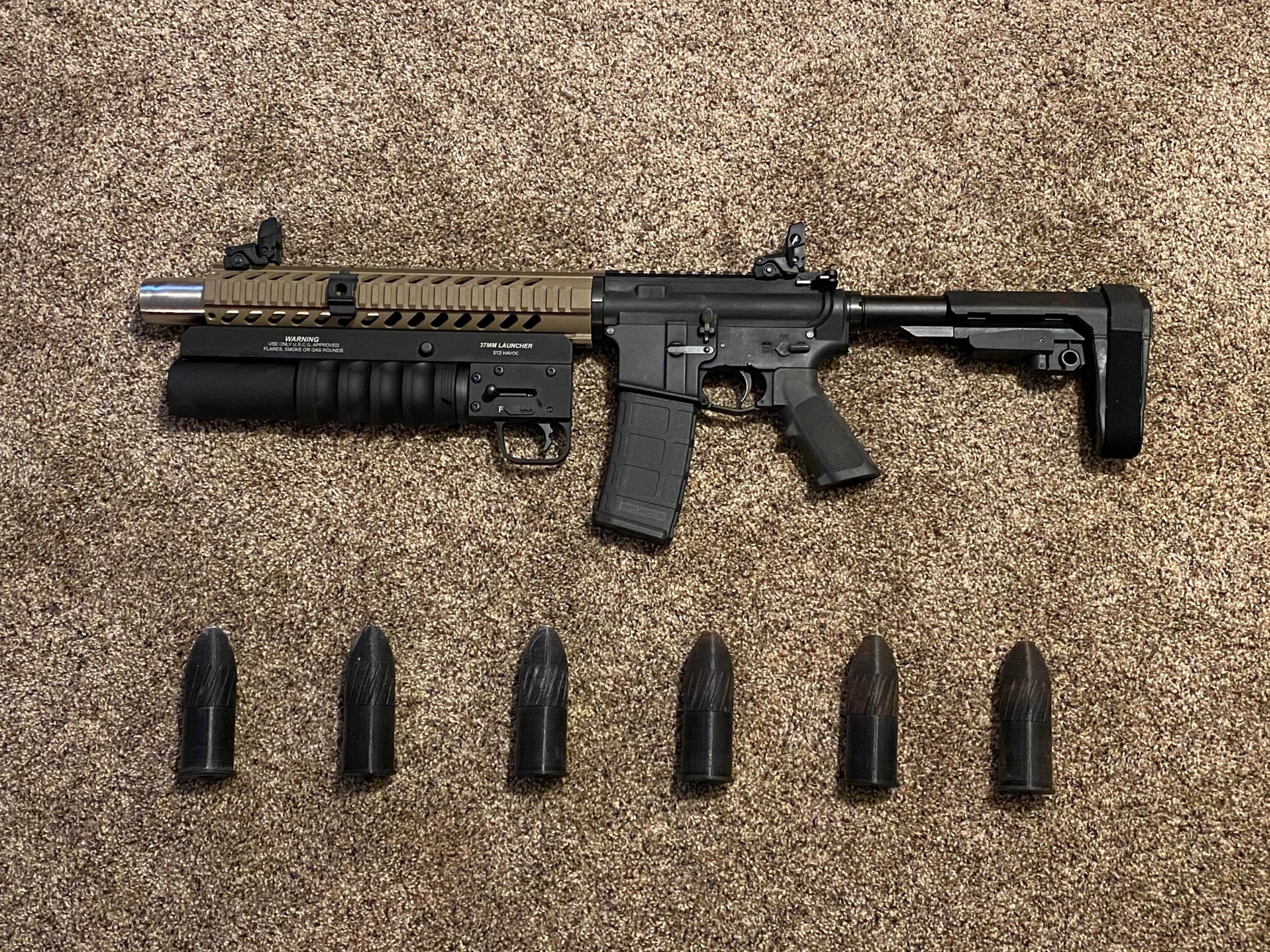 Chalk Sim Rounds 3D-Printed customized 37mm chalk rounds - Guns Ammo and Preparedness