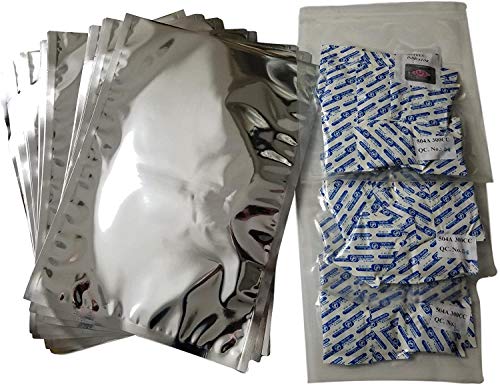 60 1-Gallon Genuine Mylar Bags + 60 300cc Oxygen Absorbers for Long Term Food Storage